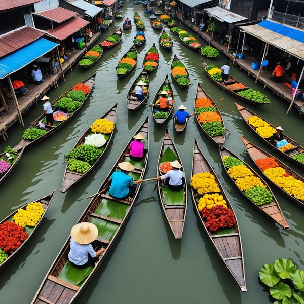 Comment planifier une visite des marchés flottants en Thaïlande?